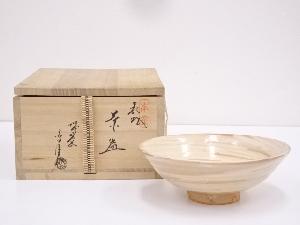 萩焼　松籟庵城山窯　刷毛目茶碗